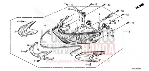 FEUX COMBINES ARRIERE SH125SB de 2011